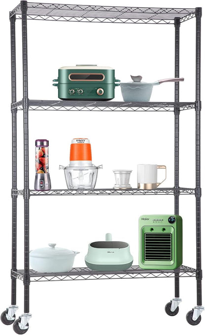 BestOffice | 4-Tier Wire Storage Shelves by BestOffice