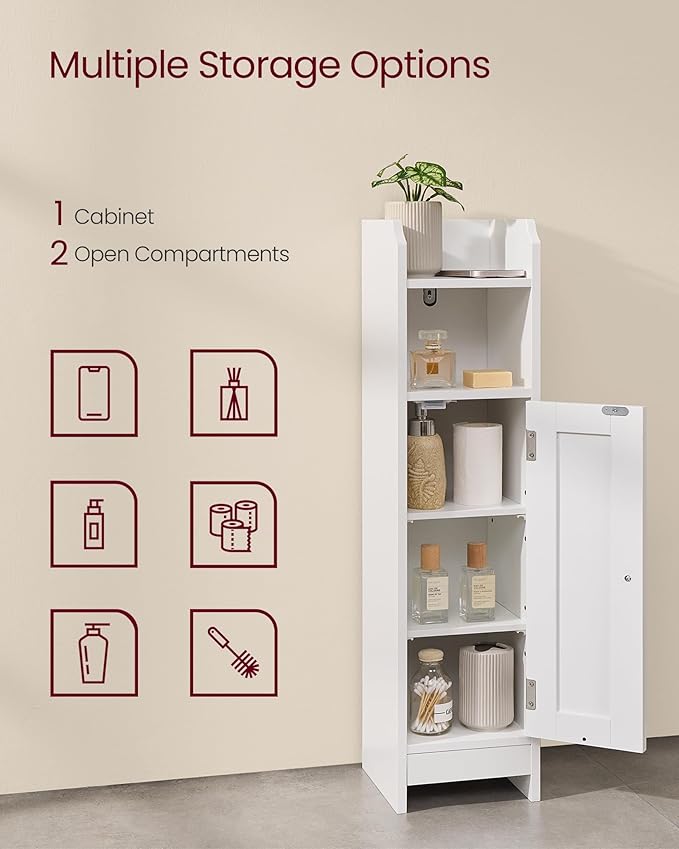 VASAGLE Small Storage Corner Floor Cabinet - Image 4