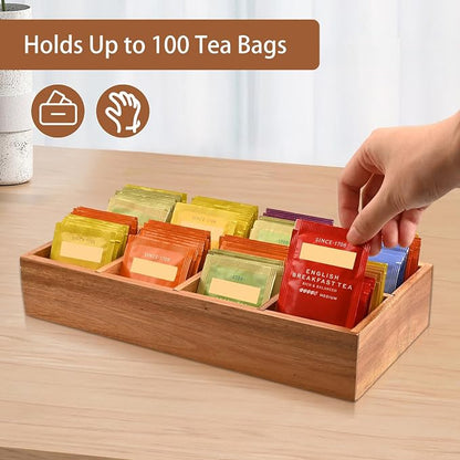 Acacia Wood Tea Bag Organizer - Image 4