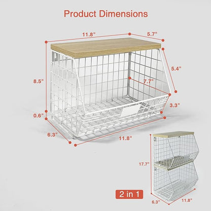 Goozii White Fruit Storage Basket - Image 7