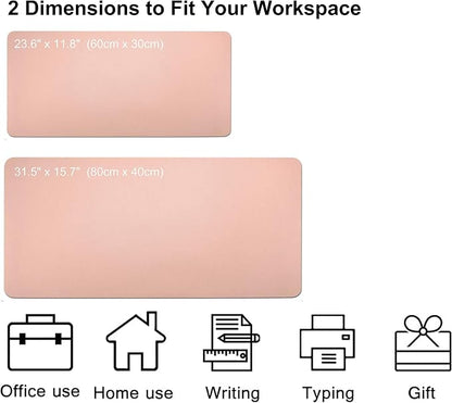 SUJAYU Dual Sided PU Leather Desk Pad, Mouse Pad, Office Desk Mat, Non-Slip - Image 2