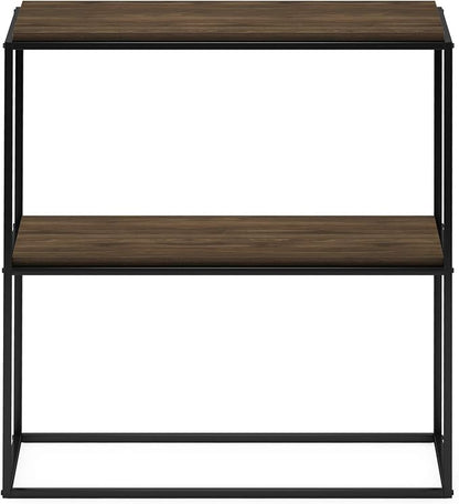 Furinno Moretti Modern Wide Stackable Metal Shelf, Columbia Walnut - Image 6