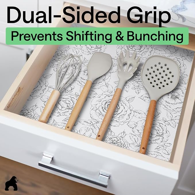 GORILLA GRIP DripGuard Shelf Liner, Non-Adhesive Drawer and Kitchen Cabinet - Image 4
