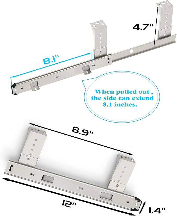 FRMSAET Sliding Keyboard Drawer Tray Hardware 12/14/16/18 inches Slides Metal - Image 4