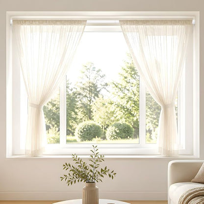 2Pcs Spring Tension Curtain Rod 16-37 Inch, Adjustable Tension Rod - Image 2