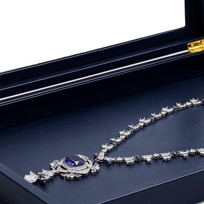 Oirlv Premium Blue Leather Flat Jewelry Tray - Image 3