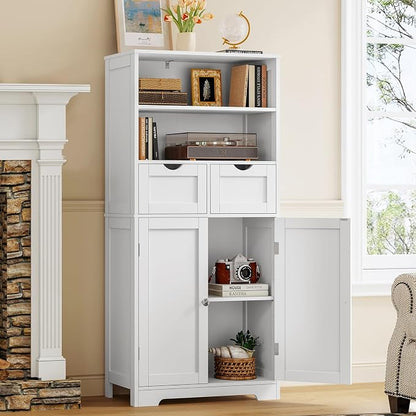 Iwell Tall Bathroom Cabinet, Storage Cabinet - Image 5