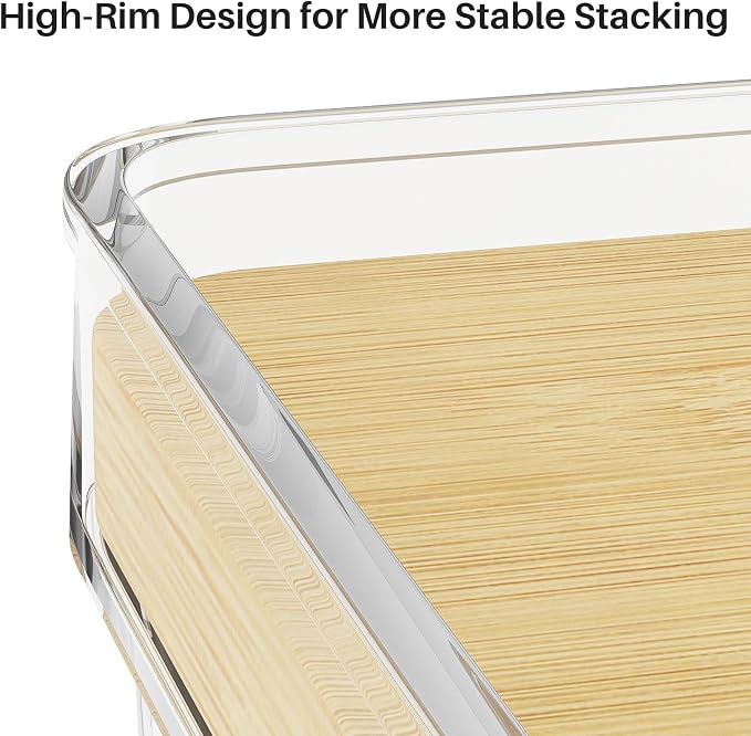 2 Set Pantry Organizer and Stackable Storage Kitchen, Sturdy and Durable - Image 4