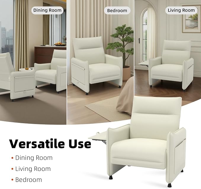 Upholstered Accent Sofa, Modern Faux Leather Chair - Image 9