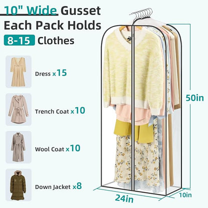 LANDNEOO 6 Pack Clear Garment Bags - Image 2