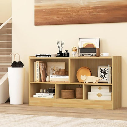 Giantex 5-Cube Bookcase, Freestanding 3-Tier Bookshelf - Image 2