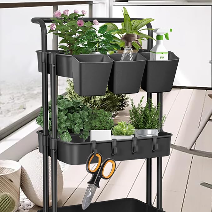 5 Pack Hanging Cup Holders, Space Saving Hanging Storage Basket Pencil Holder - Image 6