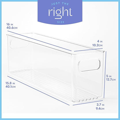 primebox Plastic Food Storage 6 Pack Clear Container Bin - Image 3
