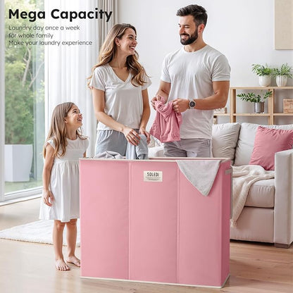 SOLEDI 180L 3-Section Laundry Hamper - Image 2