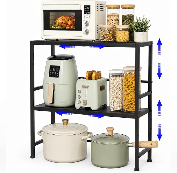 Expandable Metal Storage Shelves, 300 LBS Heavy Duty Metal Shelving Unit Rack by X-cosrack