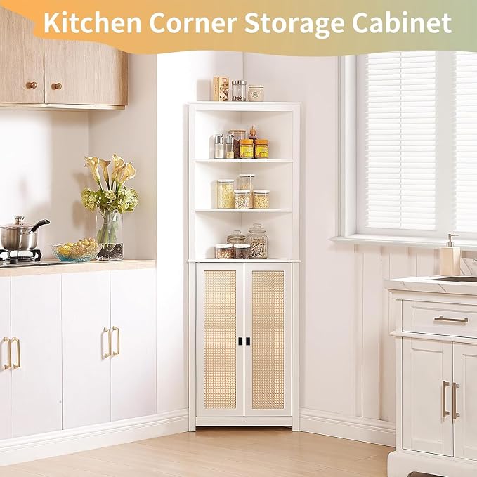 64 inch Farmhouse Corner Cabinet - Image 4
