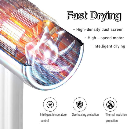 Salon Styling Hair Dryer with Wall Holder【Blue Light Negative Ions】 Fast - Image 8