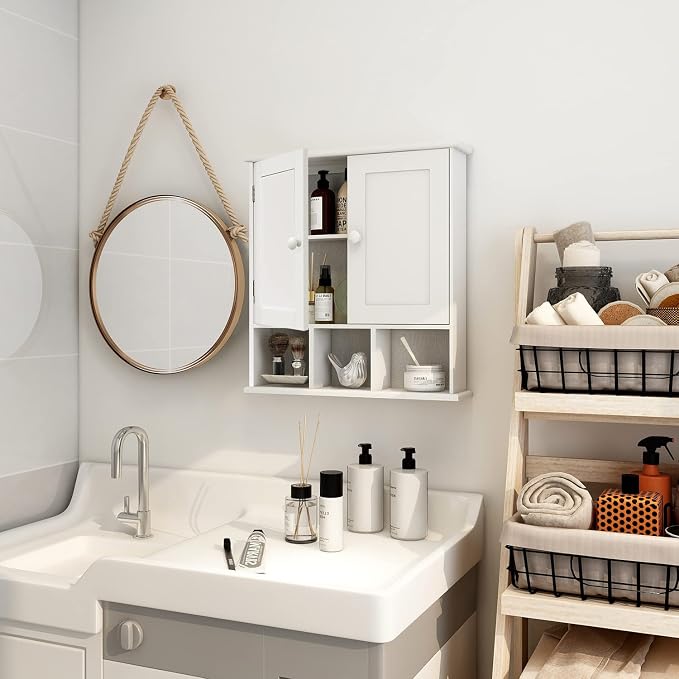 TaoHFE White Bathroom Wall Cabinet - Image 2