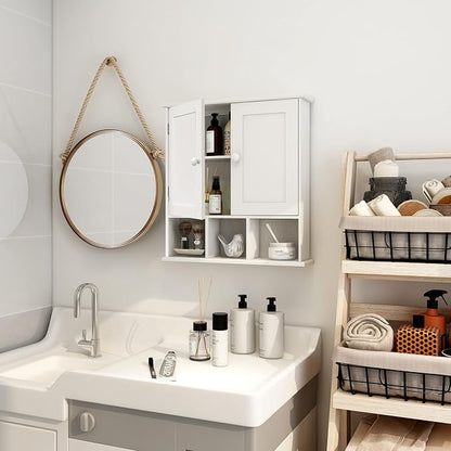 TaoHFE White Bathroom Wall Cabinet - Image 2