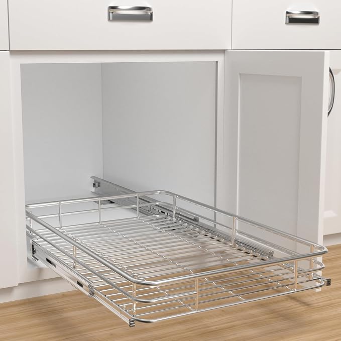 Pull Out Cabinet Organizer, Put Out Shelves by JOWBOOW