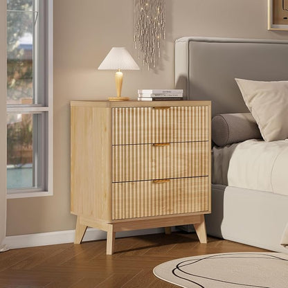 LYNCOHOME Fluted Night Stand by LYNCOHOME