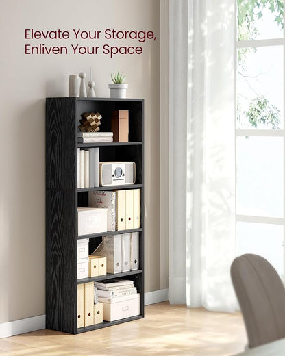 VASAGLE Set of 2 Bookshelves, 23.6 Inches Wide, 5-Tier Open Bookcases - Image 4