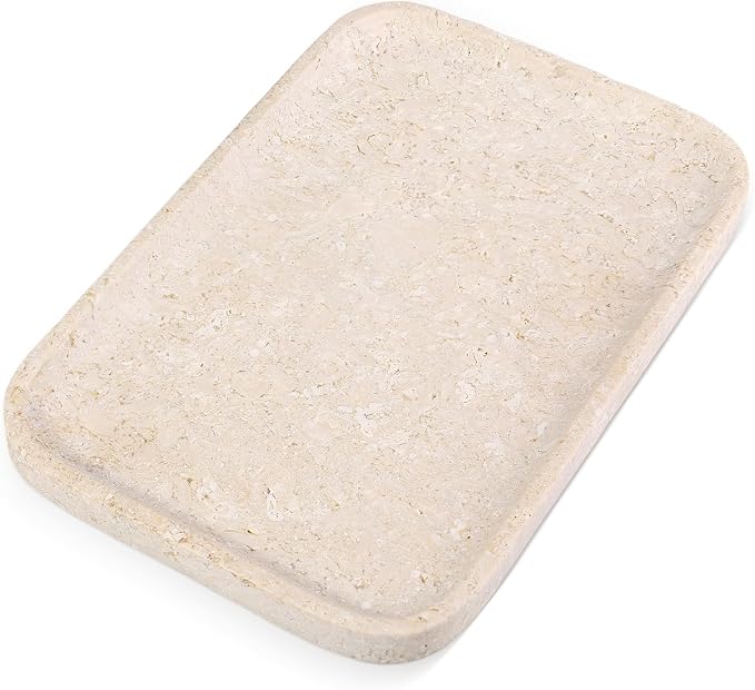 Natural Marble Vanity Tray, 11.8" Marble/Stone Bathroom Tray Countertop - Image 7