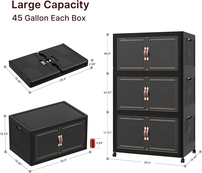 1016QT Extra Large Stackable Storage Bins - Image 2