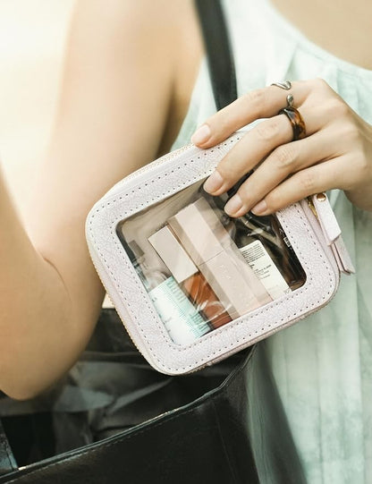 Popvibe Clear Makeup Bag Travel Cosmetic Case Transparent Toiletry Bag - Image 7