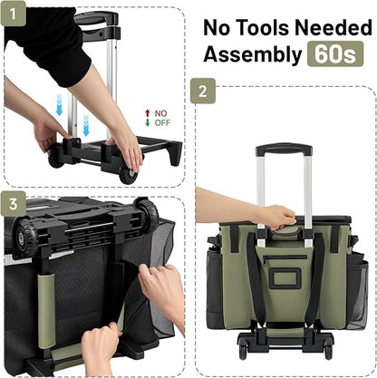 Large Cleaning Caddy for Cleaning Supplies Organizer, Rolling Cleaning Caddy - Image 6