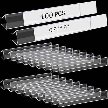 Teling 100 Pieces Shelf Label Holder by Teling