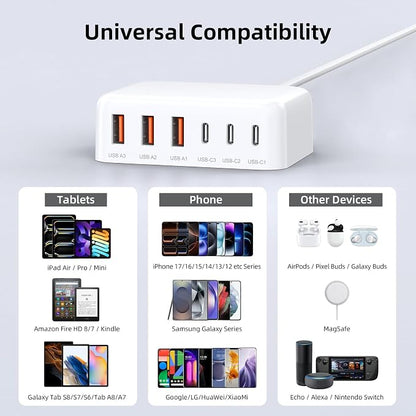 6 in 1 USB Charger, 50% Smaller Charging Station - Image 2