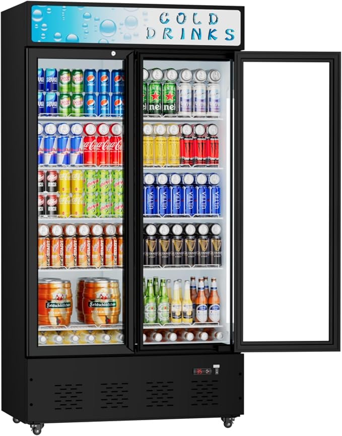 Commercial Glass Door Display Refrigerator 30 cu.ft Cooler Commercial Beverage by FreezLabs
