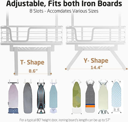 KES Over The Door Ironing Board Holder, Ironing Board Hanger Over Door Organizer - Image 5