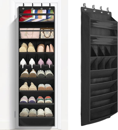 FENTEC 1 Pack 8 Shelves Over The Door Shoe Organizer, Shoe Rack by Fentec