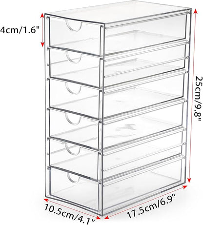 Hipiwe Plastic Drawer Organizer Clear Desktop Drawers Box - Image 3