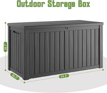 KAMABOKO Outdoor Storage Box, 180 Gallon Large Outdoor Resin Deck Box, Storage - Image 2