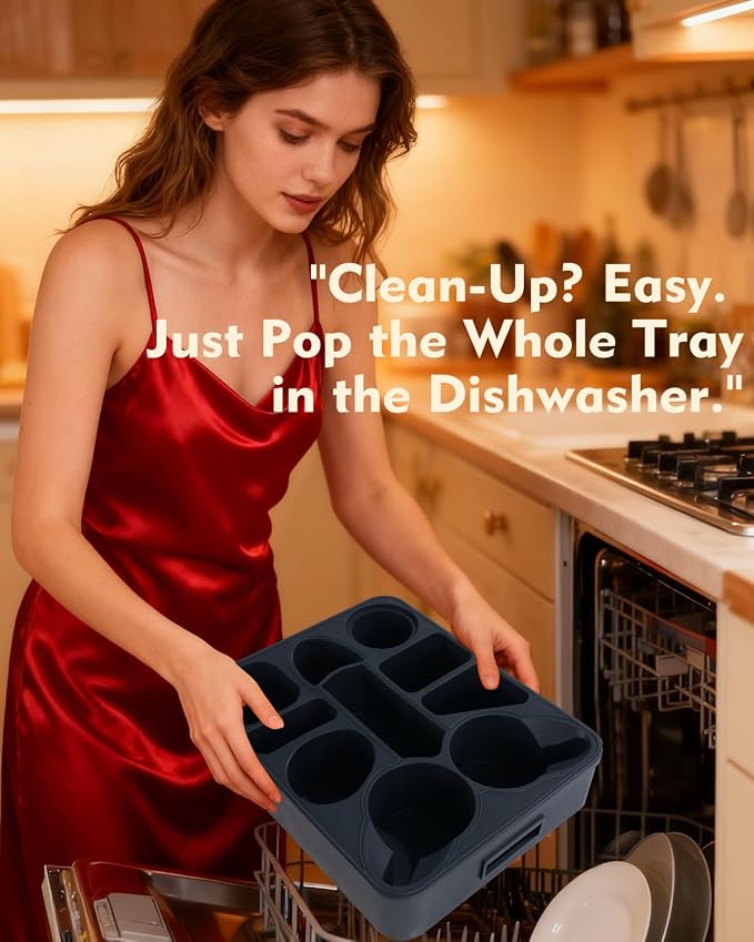 Couch Cup Holder Tray Dual Cup Silicone Organizer – Waterproof Anti-Slip Snack - Image 4
