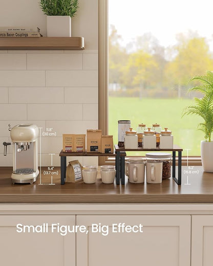 SONGMICS Cabinet Organizer Shelf, Kitchen Storage, Spice Rack, Expandable - Image 7