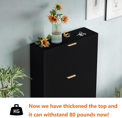 Shoe Cabinet Storage, Modern Freestanding Organizer - Image 3