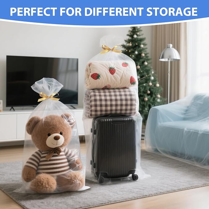 Large Clear Plastic Storage Bags, Seasonal Clothing, Comforter and Basement - Image 7