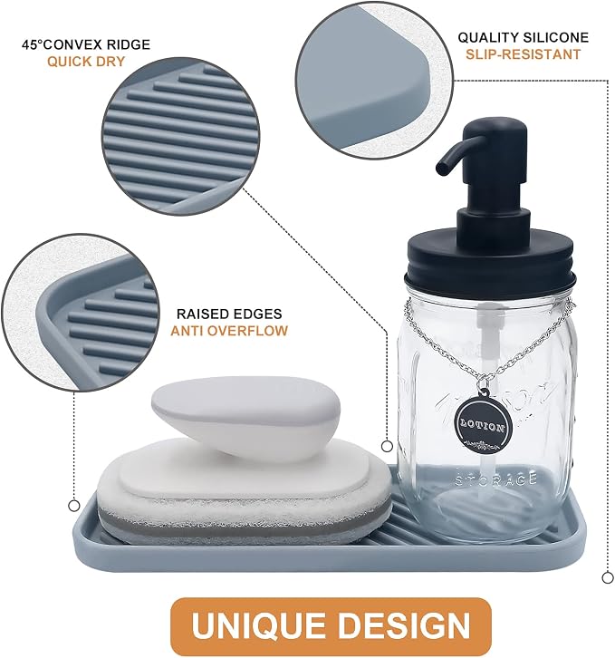 Silicone Organizer Tray, Soap and Sponge Holder - Image 3