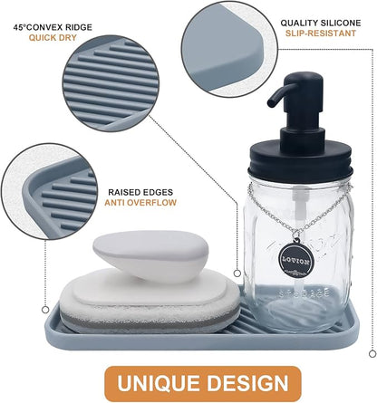 Silicone Organizer Tray, Soap and Sponge Holder - Image 3
