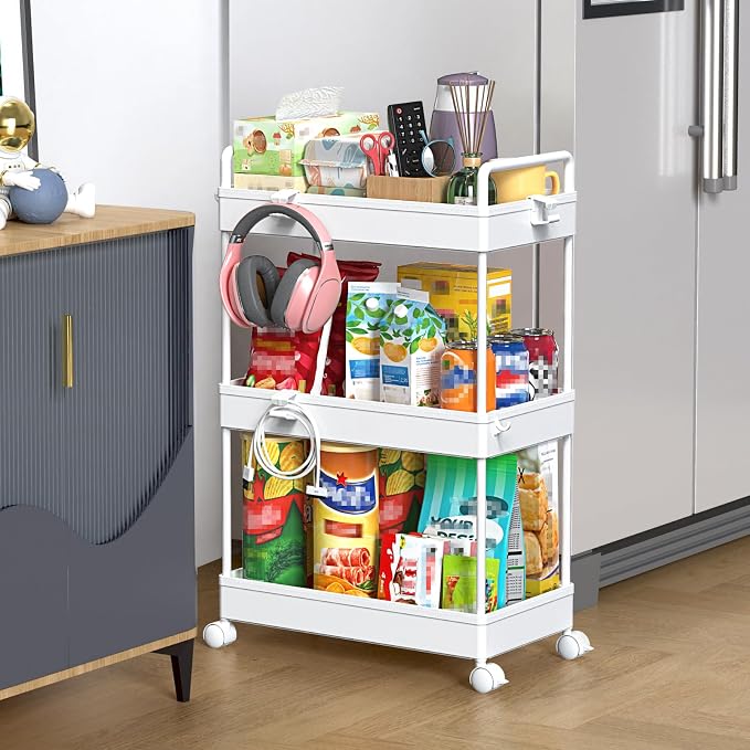 SOLEJAZZ 3 Tier Rolling Storage Cart by SOLEJAZZ
