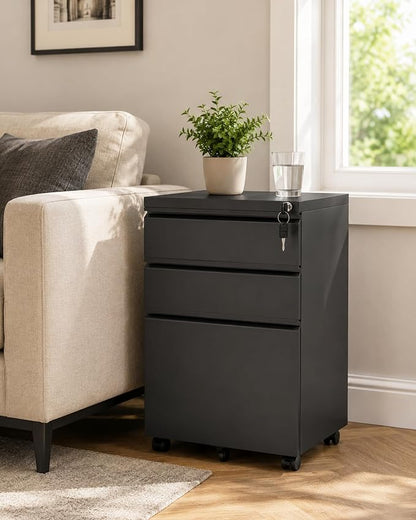 3 Drawer Mobile File Cabinet - Image 9