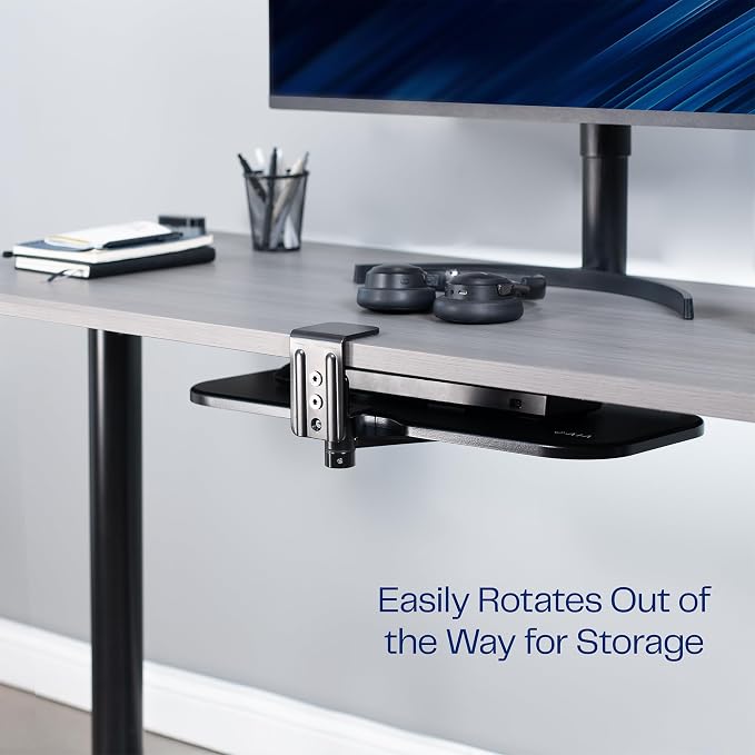 VIVO Clamp-on 23 x 10 inch Rotating Computer Keyboard and Mouse Tray, Extra - Image 6