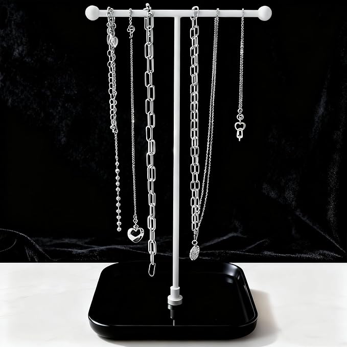 VROOMIUM Necklace Holder- Ceramic Base 1ft Height Jewelry Organizer Stand by VROOMIUM-BETTERDESIGN