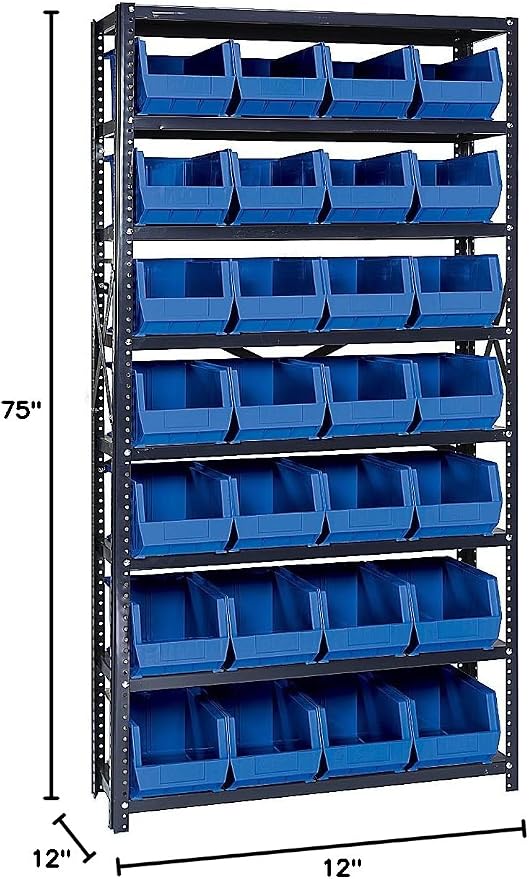 Quantum Storage Systems QSBU-240BL Giant Open Hopper Steel Shelving System - Image 2