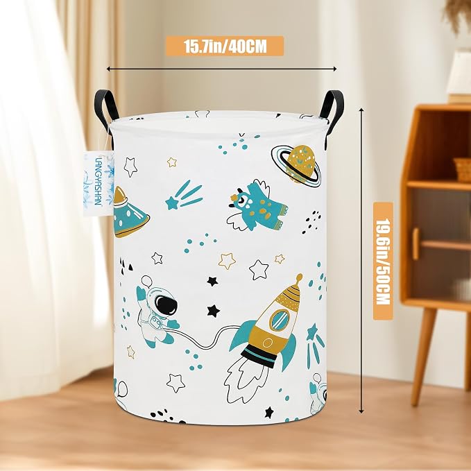 LANGYASHAN Storage Bin, Canvas Fabric Collapsible Organizer Basket - Image 2