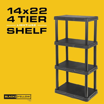 CENTREX 4-Tier Light Duty Plastic Storage Shelves, 50lbs/shelf | Plastic - Image 4